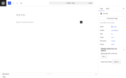 Page screenshot: Add Page &lsaquo; Test site &mdash; WordPress