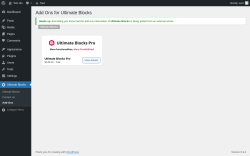 Page screenshot: Ultimate Blocks &rarr; Add-Ons