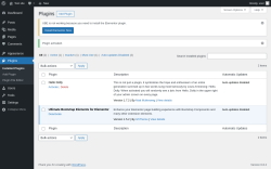 Page screenshot: Plugins ‹ Test site — WordPress