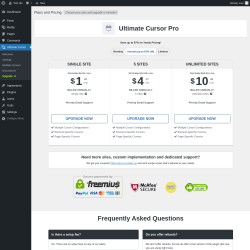 Page screenshot: Ultimate Cursor → Upgrade  ➤