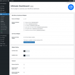 Page screenshot: Ultimate Dash&hellip; &rarr; Settings