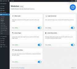 Page screenshot: Ultimate Dash&hellip; &rarr; Modules