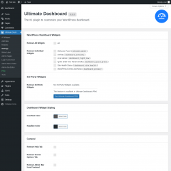 Page screenshot: Ultimate Dash&hellip; &rarr; Settings