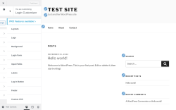 Page screenshot: Ultimate Dash… → Login Customizer