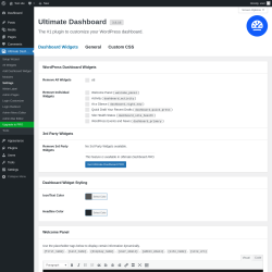 Page screenshot: Ultimate Dash&hellip; &rarr; Settings