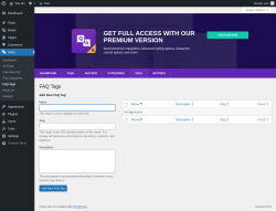 Page screenshot: FAQs → FAQ Tags