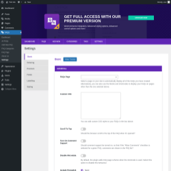 Page screenshot: FAQs → Settings