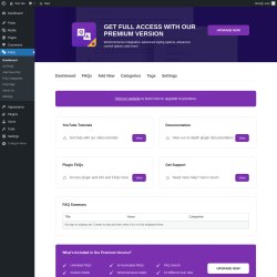 Page screenshot: FAQs → Dashboard
