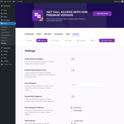 Page screenshot: FAQs → Settings → Ordering