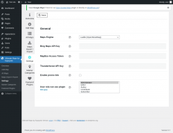 Page screenshot: Ultimate Maps by Supsystic &rarr; Settings