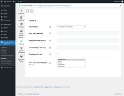 Page screenshot: Ultimate Maps by Supsystic &rarr; Settings