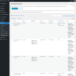 Page screenshot: Tools → Scheduled Actions