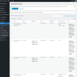 Page screenshot: Tools &rarr; Scheduled Actions