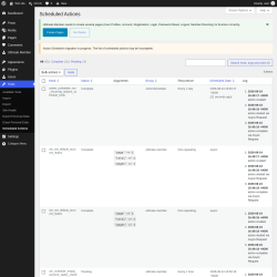 Page screenshot: Tools &rarr; Scheduled Actions