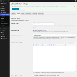 Page screenshot: Ultimate Member &rarr; Settings &rarr; Access