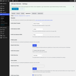 Page screenshot: Ultimate Member &rarr; Settings &rarr; Appearance