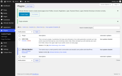 Page screenshot: Plugins &lsaquo; Test site &mdash; WordPress