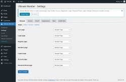 Page screenshot: Ultimate Member → Settings