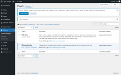 Page screenshot: Plugins ‹ Test site — WordPress