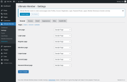 Page screenshot: Ultimate Member → Settings