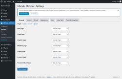 Page screenshot: Ultimate Member → Settings