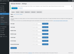 Page screenshot: Ultimate Member → Settings