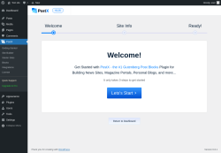 Page screenshot: Initial Setup ‹ Test site — WordPress