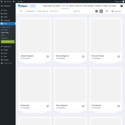 Page screenshot: Appearance → Starter Sites