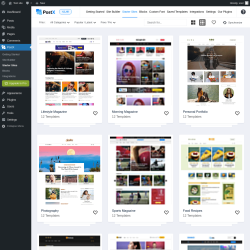 Page screenshot: Appearance → Starter Sites
