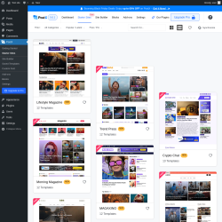 Page screenshot: Appearance → Starter Sites