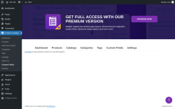 Page screenshot: Product Catalog → Custom Fields