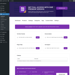 Page screenshot: Product Catalog → Dashboard