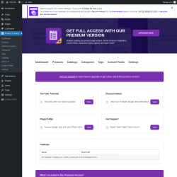 Page screenshot: Product Catalog