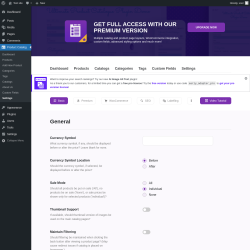 Page screenshot: Product Catalog → Settings