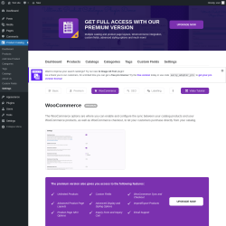 Page screenshot: Product Catalog → Settings → WooCommerce