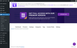 Page screenshot: Product Catalog → Custom Fields
