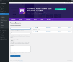Page screenshot: Reviews → Review Categories