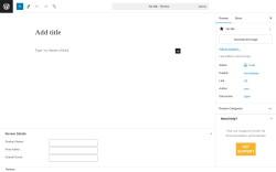 Page screenshot: Reviews → Add New Review
