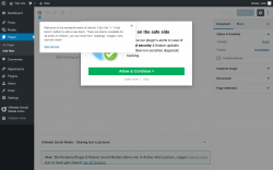 Page screenshot: Add New Page &lsaquo; Test site &mdash; WordPress