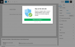 Page screenshot: Add New Post &lsaquo; Test site &mdash; WordPress
