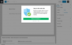 Page screenshot: Add New Page &lsaquo; Test site &mdash; WordPress