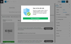 Page screenshot: Add New Post &lsaquo; Test site &mdash; WordPress