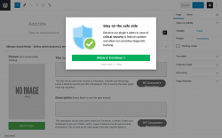 Page screenshot: Add New Page &lsaquo; Test site &mdash; WordPress
