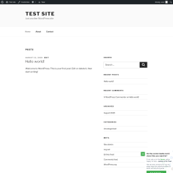 Page screenshot: Test site &ndash; Just another WordPress site