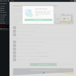 Page screenshot: Ultimate Social Media Icons &lsaquo; Test site &mdash; WordPress