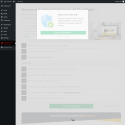 Page screenshot: Ultimate Social Media Icons &lsaquo; Test site &mdash; WordPress