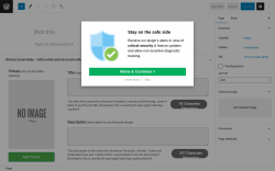 Page screenshot: Add New Page &lsaquo; Test site &mdash; WordPress