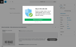 Page screenshot: Add Post ‹ Test site — WordPress