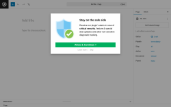 Page screenshot: Add Page &lsaquo; Test site &mdash; WordPress