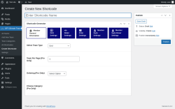 Page screenshot: WP Ultimate Team → Create Shortcode